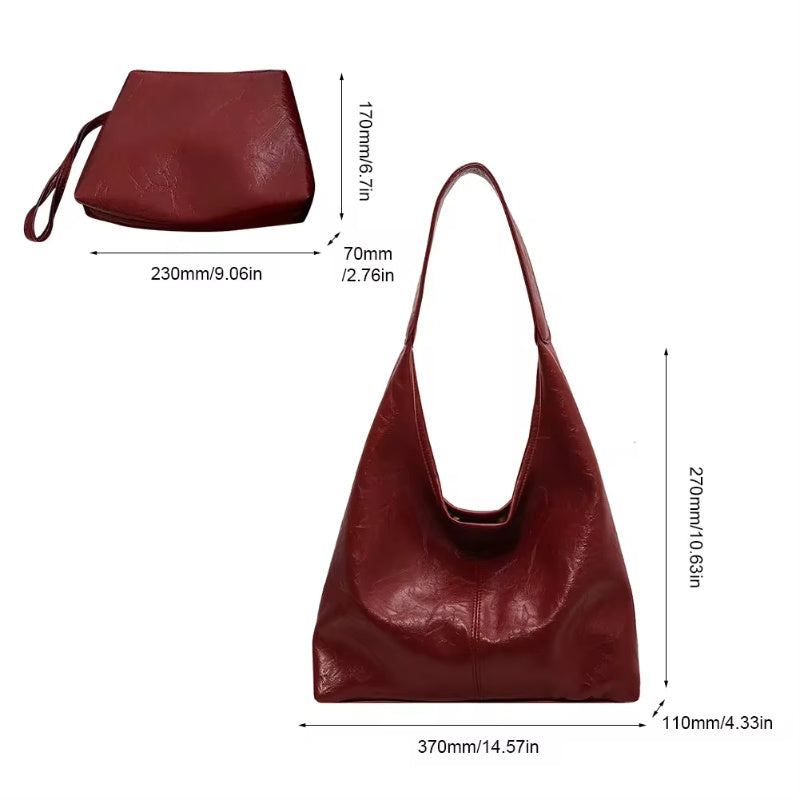 Fashion Womens Shoulder Bag Vintage Designer Large Capacity Casual Tote Bag Autumn And Winter Fashion Handbag