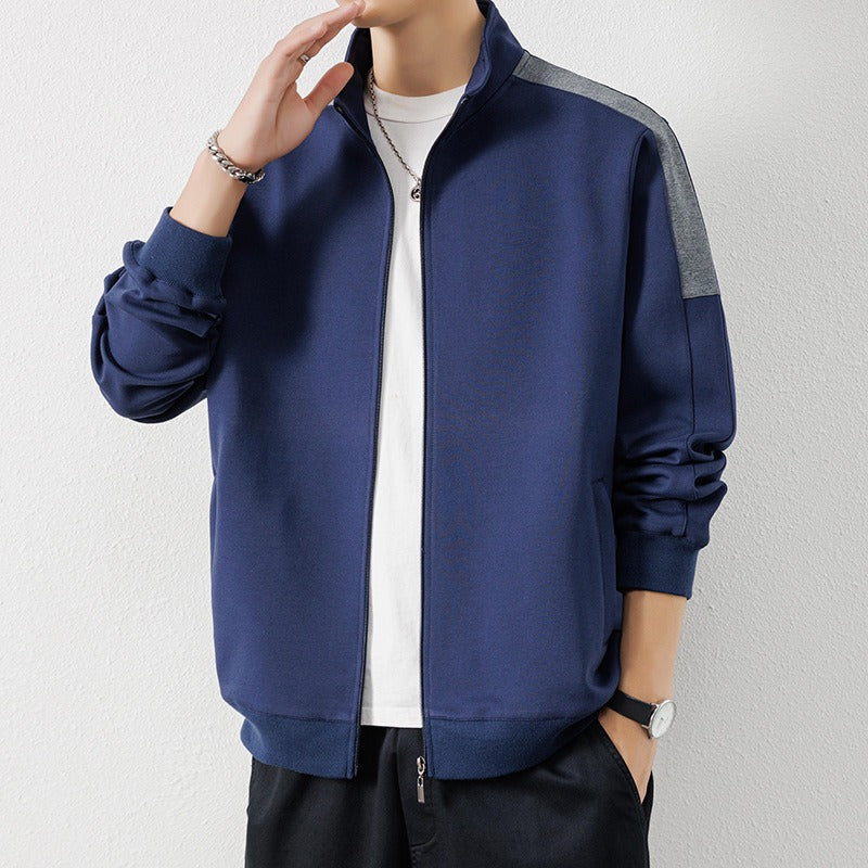 Quality men's jacket men's hooded cardigan jacket men's zipper sweatshirt loose sports casual versatile top men