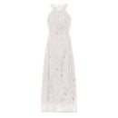 INS Women's Annual Meeting Formal Dress Crochet Cut Out Split Backless Dress Bohemian Sexy Vintage Skirt