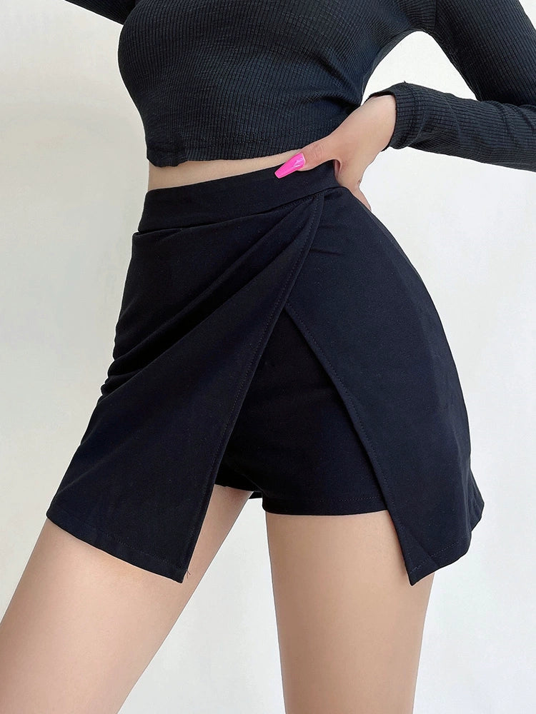 European and American Style Slim Fit High Slit Anti-Exposure Skirt