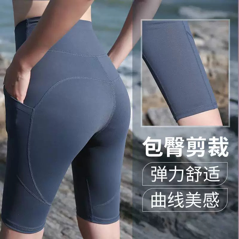 Chubby Girl Fitness Shorts Women's Summer Quick-Drying Plus Size Running Workout Pants 100.00kg Stretch Skinny Yoga Pants Middle Pants