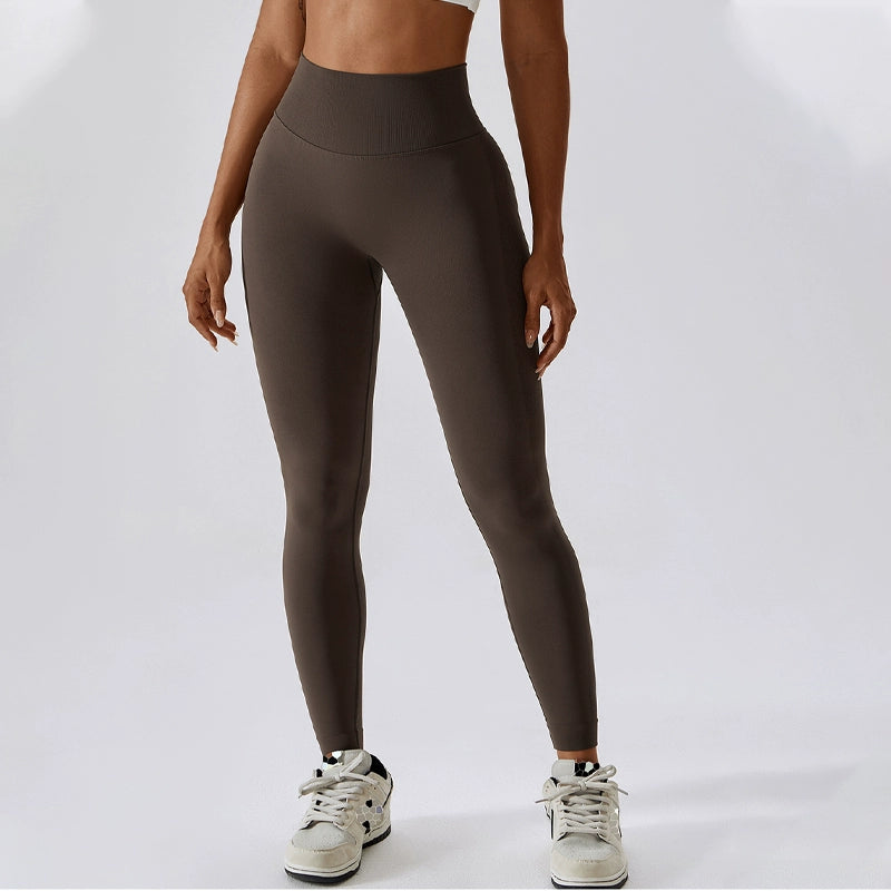 European and American Buttock Lifting Seamless Fitness Pants Belly Holding High Waist Yoga Pants Tight Cropped Pants Cycling Running Sweat pants Trousers