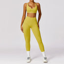 2024 Brushed Long Sleeve Yoga Suit Sexy Outerwear Tight Sports Suit Quick-Drying Running Fitness Clothes Two-piece Set