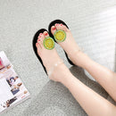 Cute Minimalist Fashion Solid Color Flat Flip Flops