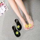 Cute Minimalist Fashion Solid Color Flat Flip Flops